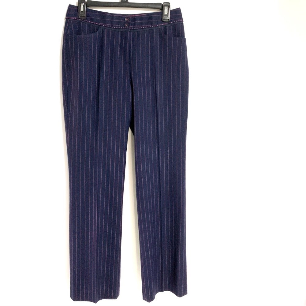 NWT Boden Pinstriped Wool Pants Size 10R